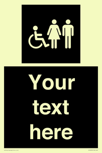 Custom information: black panel disabled female and male